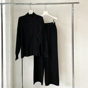 Cardigan and Flared Pants Set