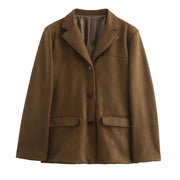 Notched-Lapel Relaxed Blazer