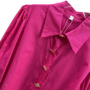 Statement-Button Longline Shirt