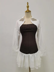 Cropped Jacket and Tiered Dress Set