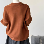 Collared Relaxed Long-Sleeve Top