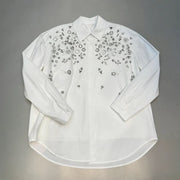 Floral Embellished Long-Sleeve Shirt
