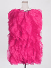 Ruffled Sleeveless Mini Dress