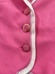 Contrast-Trim Jacket and Skirt Set