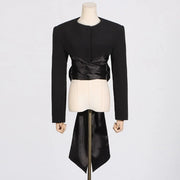 Wrap-Waist Cropped Jacket