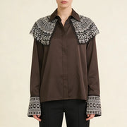 Embellished Shoulder-Panel Shirt