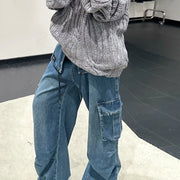 Wide-Leg Cargo Jeans
