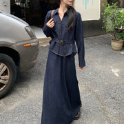 Collared Jacket or Long Skirt