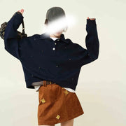 Collared Button-Neck Sweater