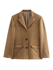Notched-Lapel Relaxed Blazer