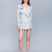 Floral Applique Longline Blazer