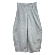 Button-Waist Wide-Leg Pants