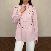 Scattered Floral Button-Up Shirt