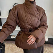 Shawl-Collar Padded Jacket