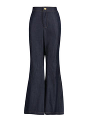 Double-Breasted Blazer and Flared Pants Set