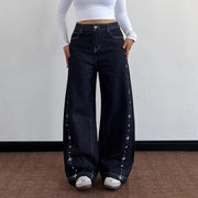 Embellished Wide-Leg Pants