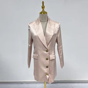 Fitted Longline Button Blazer