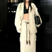 Tie-Detail Jacket or Skirt