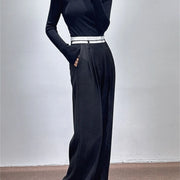 Pleated Wide-Leg Pants