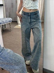 Embellished Wide-Leg Jeans