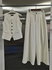Button-Front Vest and Pants Set