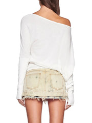 Off-Shoulder Long-Sleeve Top