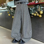 Striped Wide-Leg Pants