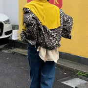 Leopard-Print Zip-Up Jacket