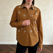 Motif-Embellished Collared Shirt