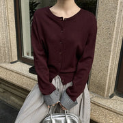 Gingham-Trim Button-Front Top