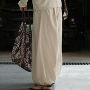 Gathered Balloon-Leg Pants