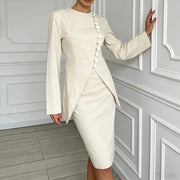 Asymmetric Button-Front Jacket
