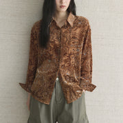 Paisley-Print Button-Up Shirt