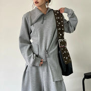 Zip-Front Jacket or Wide-Leg Pants