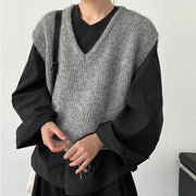 Relaxed V-Neck Sweater Vest