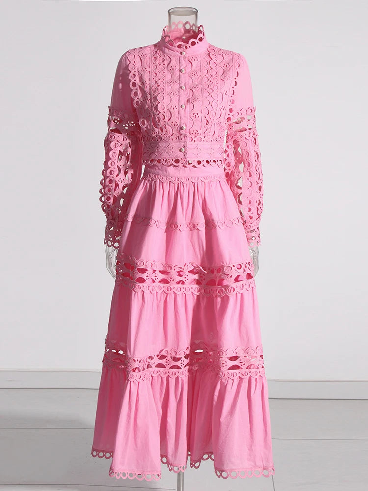 Lace Top and Tiered Skirt Set