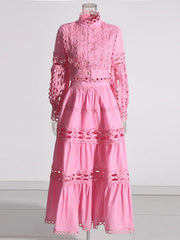 Lace Top and Tiered Skirt Set