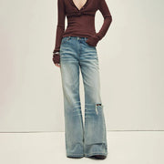 Distressed Flared Jeans