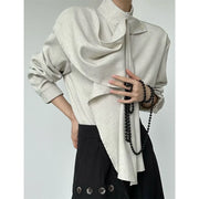 Tie-Neck Long-Sleeve Blouse