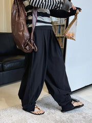 Ruched-Cuff Balloon Pants