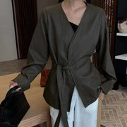 Tie-Waist Wrap Jacket