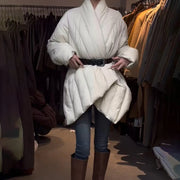 Asymmetric Padded Longline Jacket