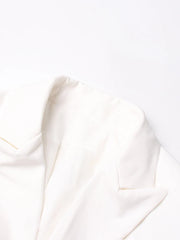 Embellished-Button Double-Breasted Blazer