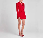 Double-Breasted Longline Blazer