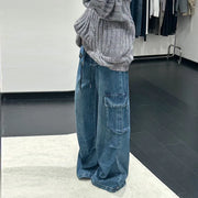 Wide-Leg Cargo Jeans