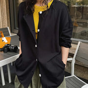 Round-Neck Button-Front Jacket