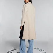 Colorblock Paneled Long Coat