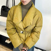 Shawl-Collar Padded Jacket