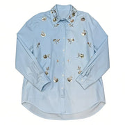 Motif-Embellished Collared Shirt