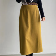 Straight-Cut Long Skirt